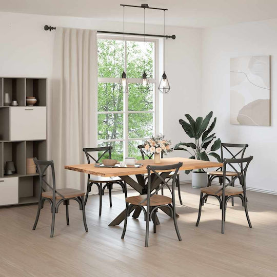 vidaXL Metallic Furniture Leg Suitable for Table / Coffee Table / Office 120x68x72cm Natural