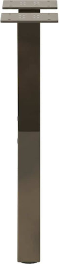 vidaXL Metallic Furniture Leg 2 Pieces Suitable for Table / Coffee Table / Office 28x42x42cm Brown