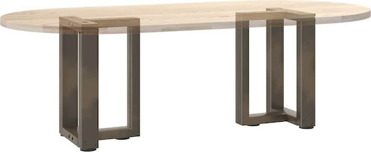 vidaXL Metallic Furniture Leg 2 Pieces Suitable for Table / Coffee Table / Office 28x25x42cm Black