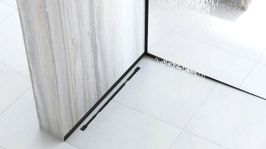 Duschablaufleiste vorne 130cm Schwarz