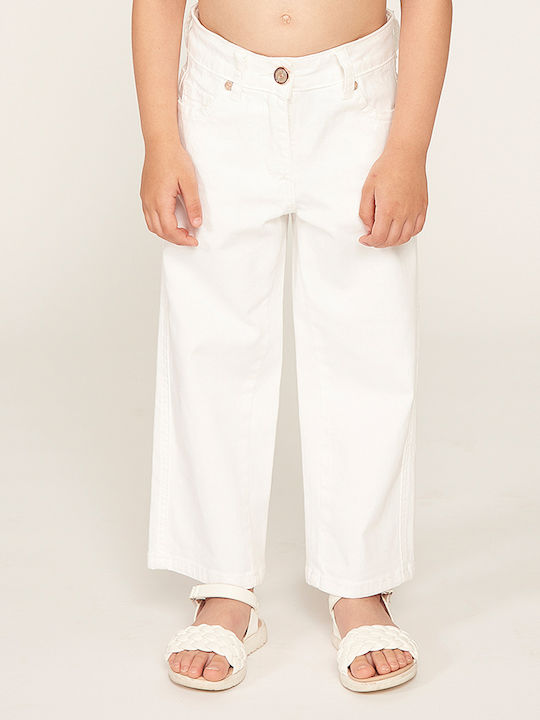 Kids' Fabric Pants white
