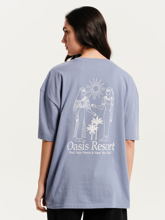Oasis Resort Γυναικείο Oversized T-shirt Λιλά