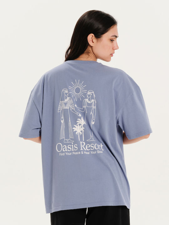 Oasis Resort Γυναικείο Oversized T-shirt Λιλά