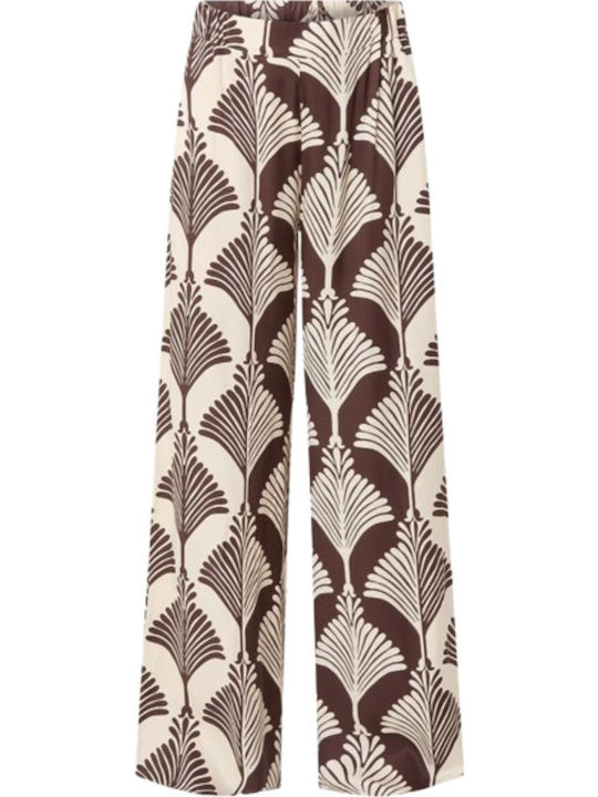 Women's Fabric Trousers Beige/Brown