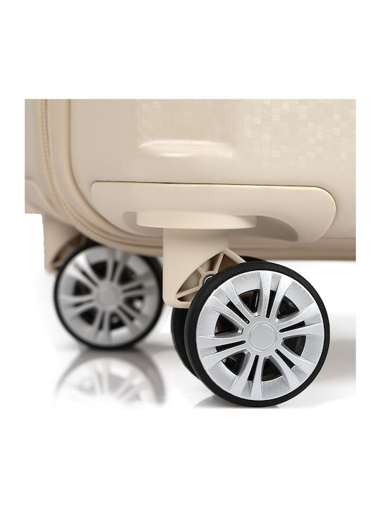 DKNY Medium Hard Travel Suitcase Ivory with 4 Wheels