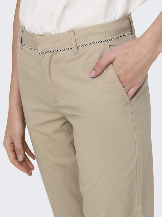 Mw Dama Pantaloni Chino cu Croială Normală Taupe Sand