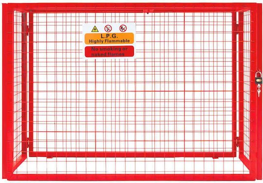 Red Gas Bottle Collapsible Mesh Cage 100cm X 140cm X 50cm