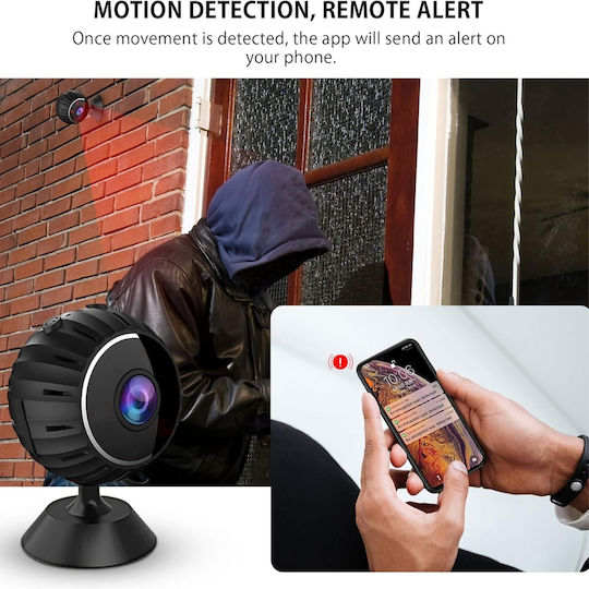 Мини шпионска камера Wifi 1080p микрофон сензор за движение нощно виждане 1 час живот на батерията