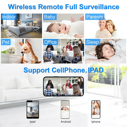 4k Hidden Spy Ip Camera In Desk Clock Wi-fi Motion Detection Night Vision App Control 4h Battery Life