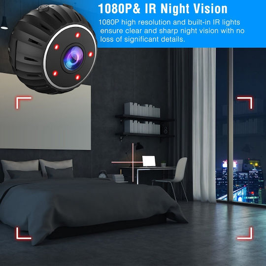 Мини шпионска камера Wifi 1080p микрофон сензор за движение нощно виждане 1 час живот на батерията