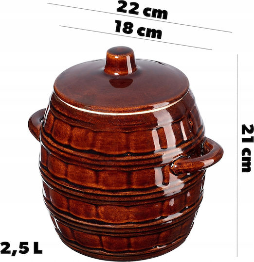 Kadax Vase Allgemeine Verwendung mit Deckel Keramik Braun 2500ml Kadax Vase Allgemeine Verwendung mit Deckel Keramik Braun 2500ml