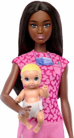 Barbie You Can Be Anything Doll Set Pediatrician with Baby for 3+ years+ Years