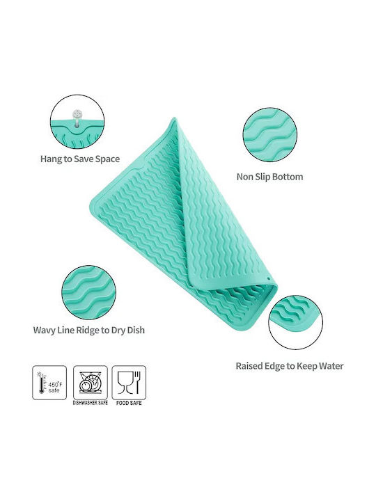 Silicone Dish Drying Surface Green 40x30cm