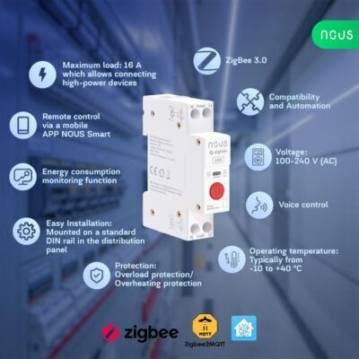 Nous Μπουτόν Ράγας WiFi 110V 16A