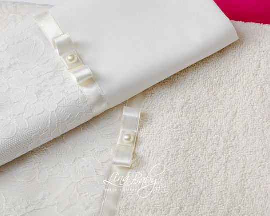 Lina Baby Set Christening Oilcloths White 2 Pieces