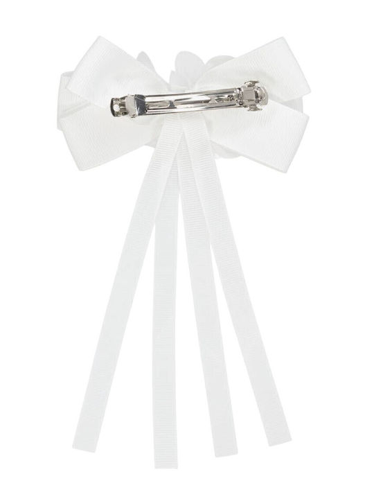 Abel & Lula Kids Flower Bow Hair Clip 25-05438-057 White