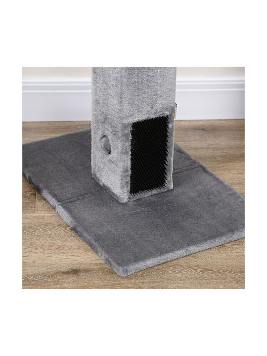 Pawhut Brad Stâlp pentru zgâriat pisici Copaci pentru pisici Gri 59.5x39x79cm