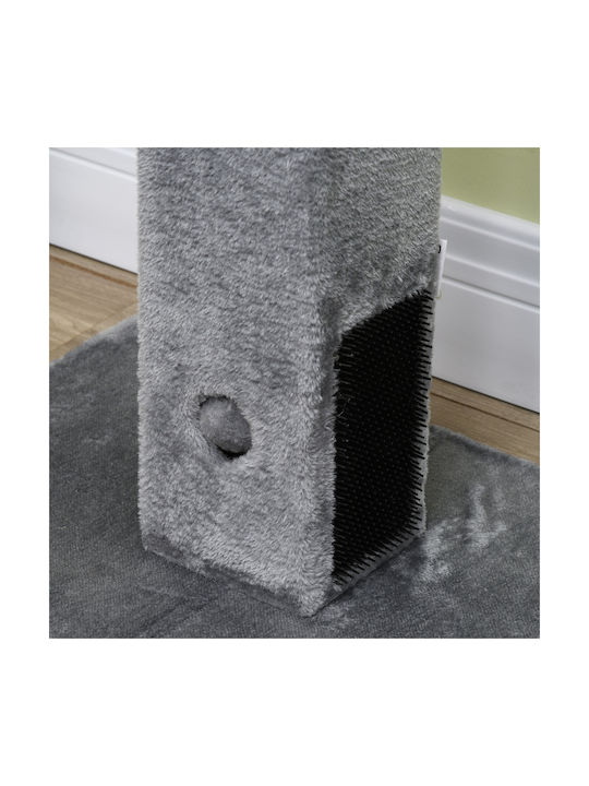 Pawhut Brad Stâlp pentru zgâriat pisici Copaci pentru pisici Gri 59.5x39x79cm