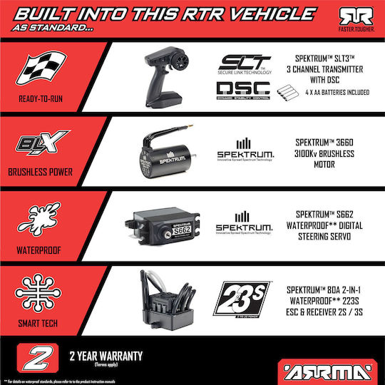 Arrma Vorteks 223s Remote Controlled Truck Red