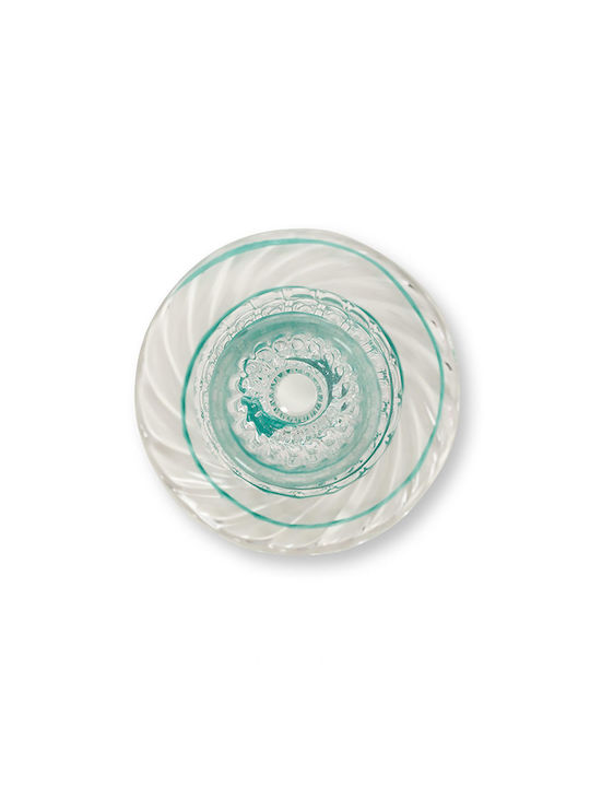 Pip Studio Κηροπηγιο Γυαλινο Γαλαζιες Λεπτομεριες 22cm