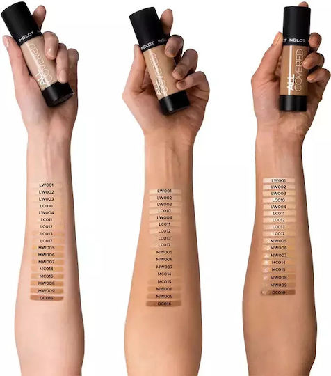 Fond de ten rezistent Inglot All Covered Nuanta Lw 002 Volum 30 ml