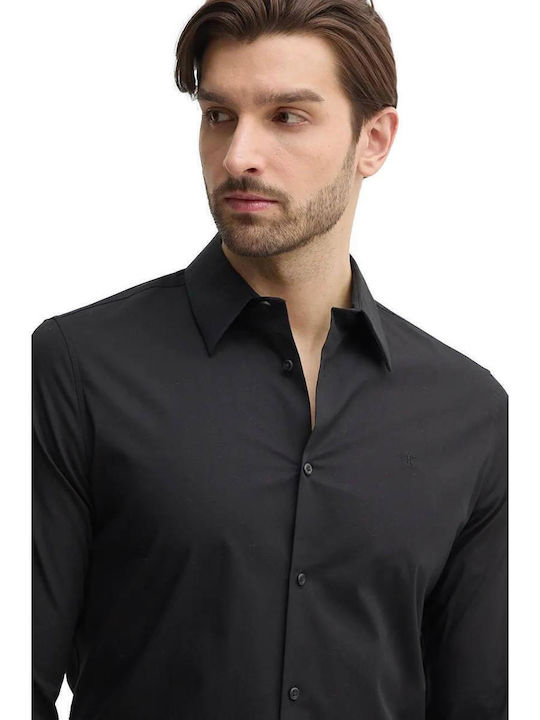 Long-sleeved Cotton Shirt Black