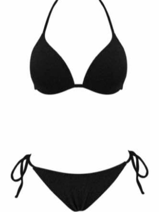 Bikini Set Push Up Black - Gold