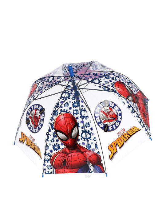 Marvel Kinder Regenschirm Gebogener Handgriff Durchsichtig
