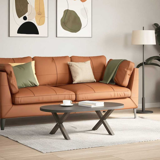 vidaXL Metallic Furniture Leg 2 Pieces Suitable for Table / Coffee Table / Office 60x30cm Brown