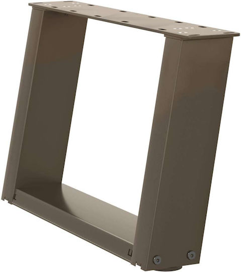 vidaXL Metallic Furniture Leg 2 Pieces Suitable for Table / Coffee Table / Office 50x30cm Anthracite Brown