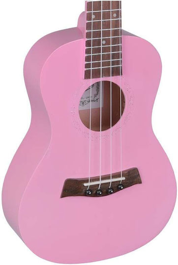 V-tone Uk23 Pk Acoustic Concert Ukulele 23" Pink + Cover Ukulele Bag Carrying Case 3 Picks Pink