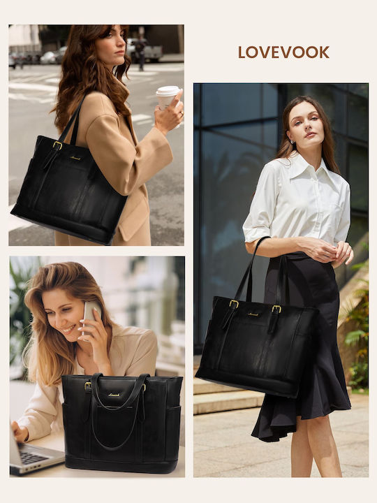 Lovevook Waterproof Shoulder / Handheld Bag for 15.6" Laptop Black WB3147