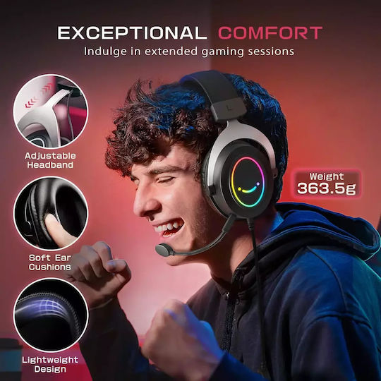 Fifine AmpliGame H3 Over Ear Gaming Headset with 3.5 mm / USB Connectivity for Nintendo Switch / PS4 / PS5 / XBOX
