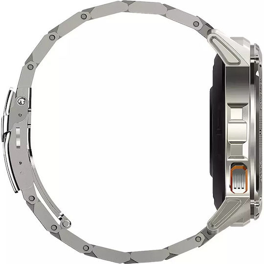 MaxCom FW110 Titan Chronos Titanium Smartwatch με SIM και Παλμογράφο (Ασημί)