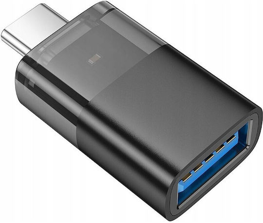 Hoco Μετατροπέας USB-C male σε USB-A male 1τμχ 302499
