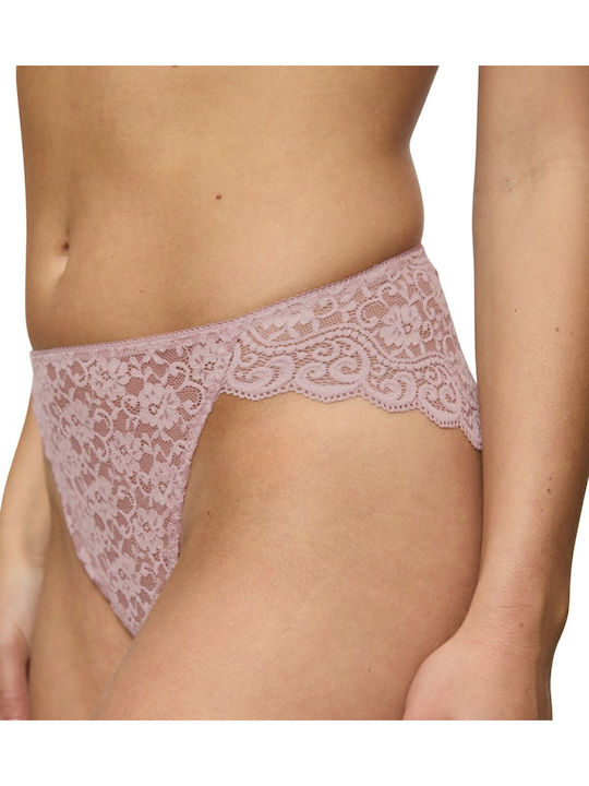 Amourette Hochtailliert Damen Boxer mit Spitze Pink