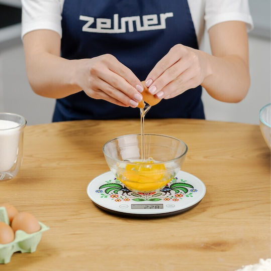 Zelmer Ψηφιακή Ζυγαριά Κουζίνας έως 5kg Λευκή