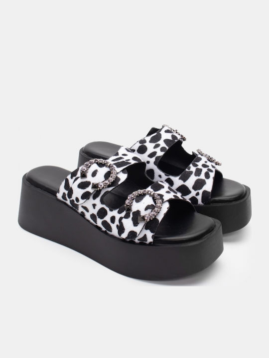 Women's Synthetic Leather Platform Shoes White