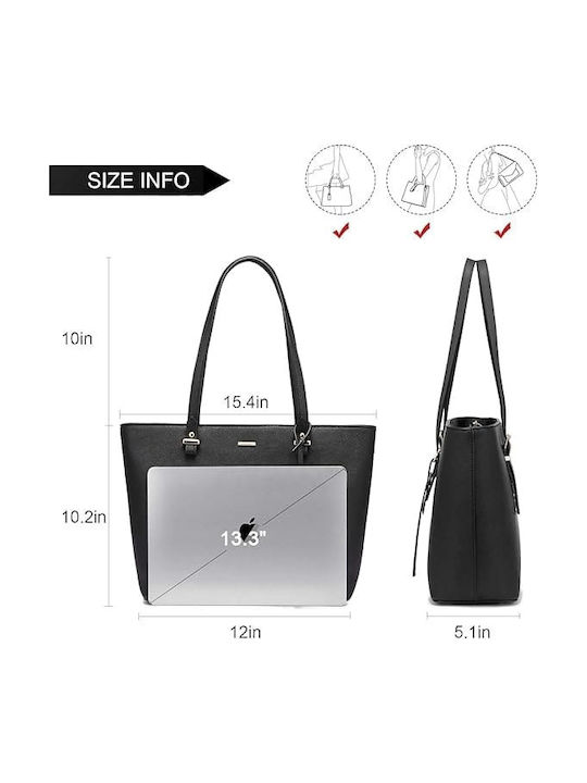 Damentasche Shopper Schultertasche Schwarz