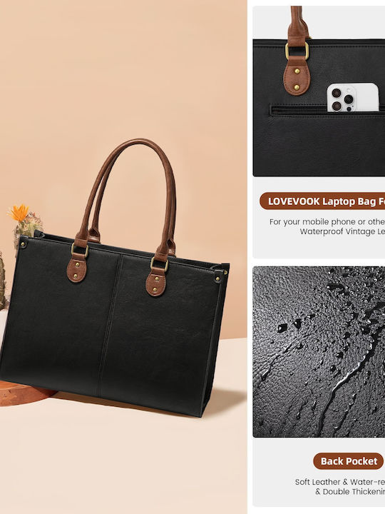 Σετ Γυναικεία Τσάντα Shopper Ώμου Μαύρη