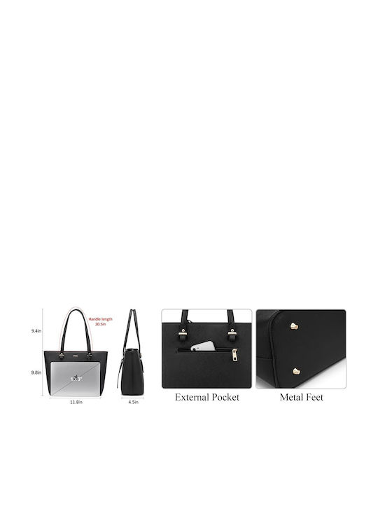 Set Women's Bag Shopper Shoulder Black