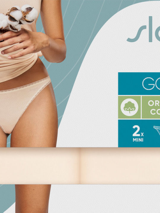 Go Mini Βαμβακερά Femei Slip 2Pack Light Salmon