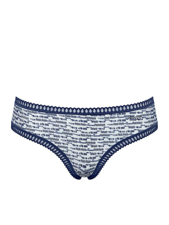Βαμβακερά Women's String 3Pack with Lace Sky blue