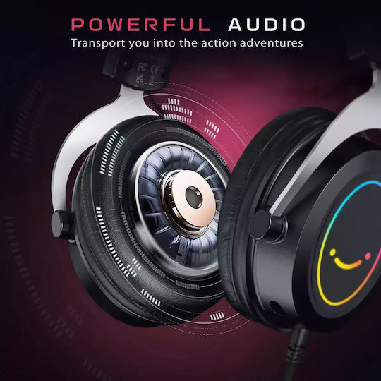 Fifine AmpliGame H3 Over Ear Gaming Headset με σύνδεση 3.5mm / USB Λευκό for Nintendo Switch / PS4 / PS5 / XBOX