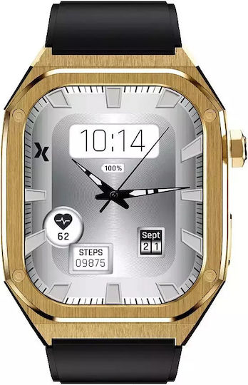 MaxCom FW65 Iron S 55mm Smartwatch with Heart Rate Monitor (Gold)