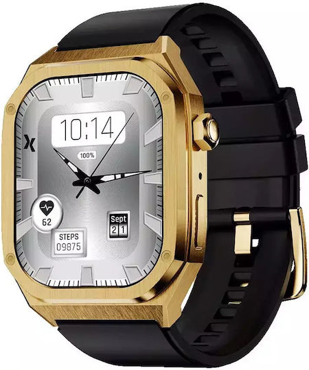 MaxCom FW65 Iron S 55mm Smartwatch with Heart Rate Monitor (Gold)