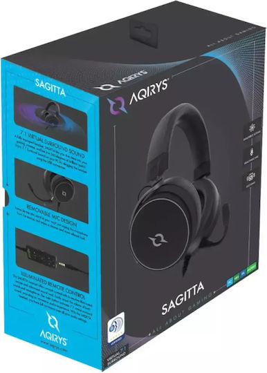 Aqirys Sagitta Надушници Гейминг Слушалки с Свързаност 3,5 мм / USB за PC / XBOX