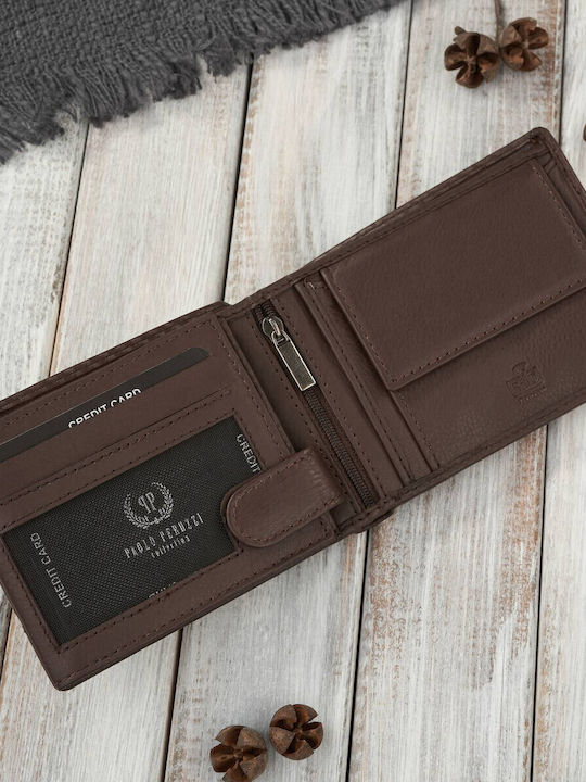 Leather Men's Wallet Classic with RFID Brown