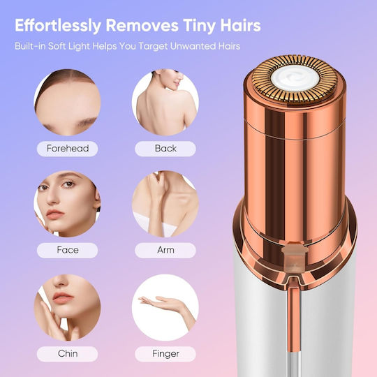 Portable Facial Epilator Pain-free Gentle Hair Removal From Face Body Led Light Hypoallergenic