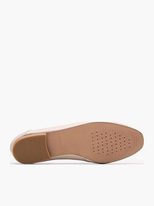 Mantinea.b Δερμάτινα Γυναικεία Loafers σε Μπεζ Χρώμα